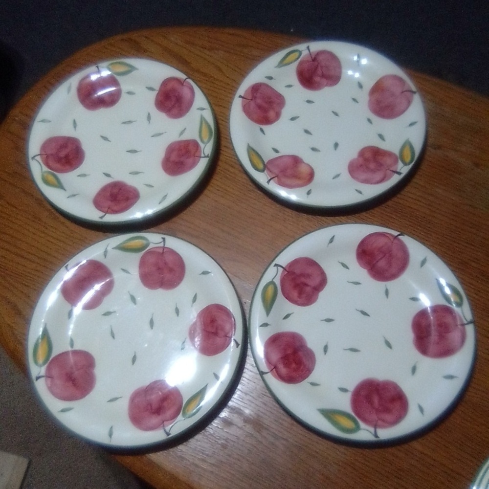 Four Cooks Club Apple Pattern Plates